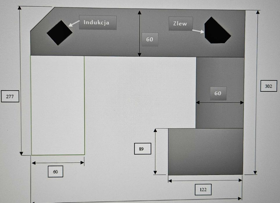 Meble kuchenne białe, połysk