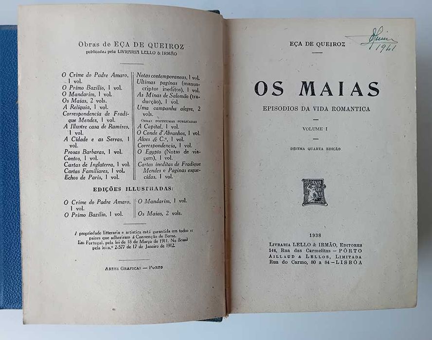 Livros antigos - Eça de Queiroz - Ed. dos Anos 40