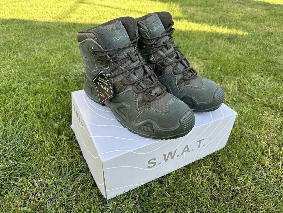 Берці SWAT WaterProof р40-46, ботінки трекінгові тактичні олива (хакі) чоловічі