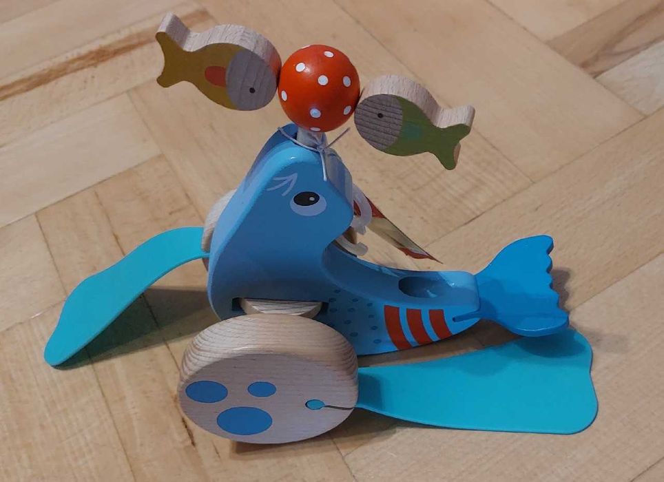 Zabawka do pchania Foka i obrotowe rybki Goki