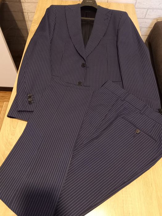 Garnitur Bytom 77% wełna/23% len. 182/100 cm. Podwójny slim.