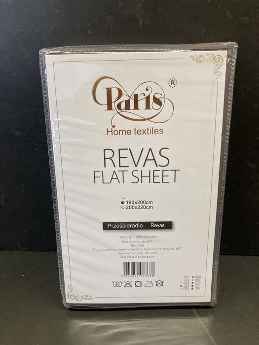 Prześcieradło 160x200 bez gumki brąz Paris