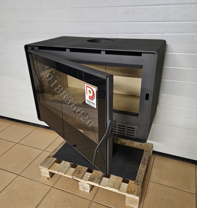 Salamandra Lenha Com Pé - 80cm - Ventilação - Nacional - NOVAS