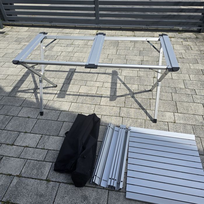 Aluminiowy Stół Kempingowy CampFeuer XL – Duży, Składany, Jak NOWY!