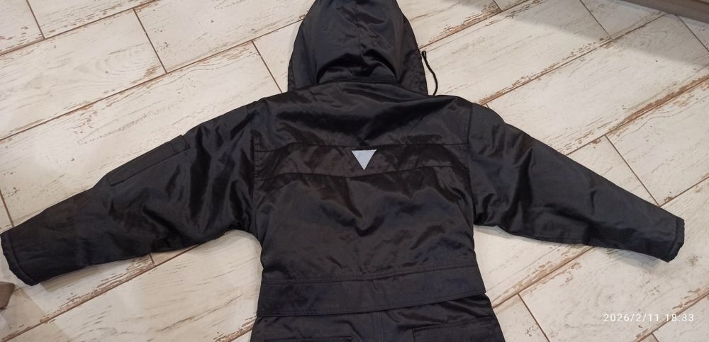 Zimowy czarny kombinezon dla chłopca 12lat