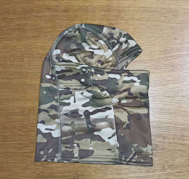 Теплая зимняя балаклава на флисе (мультикам, снег, чёрная, пайтон)