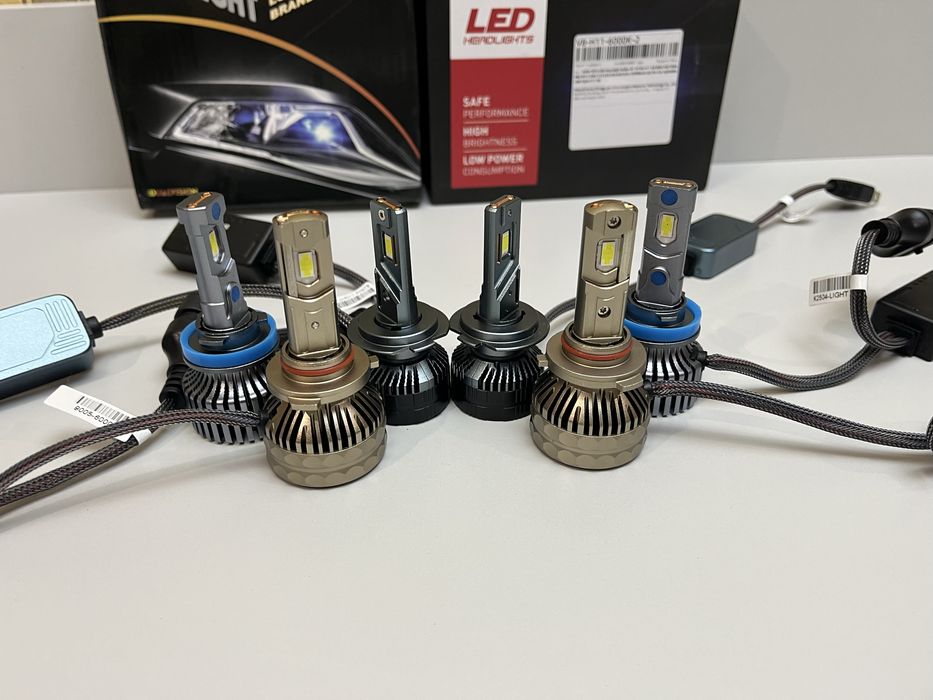 Светодиодные LED лампы H7 H11 H4 H1 HB3 HB4 H3 HIR2 H13 H15 H2