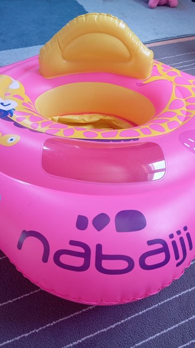 Bóia Rosa com assento para bebé