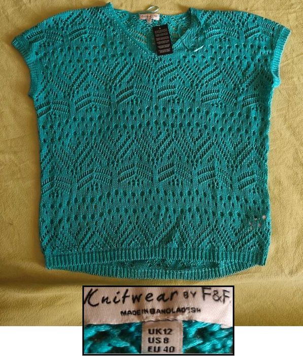 Top Verde , tamanho UK 12 - EUR 40  novo