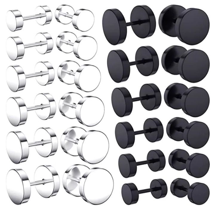 чоловічі сережки цвях пусети фейк-плаги штанга в вухо кільце в вухо