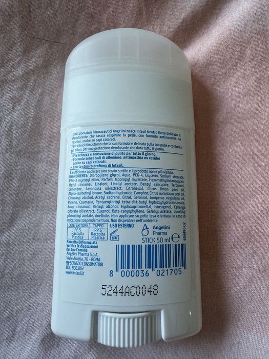 Dezodorant w sztyfcie Infasil Neutro włoski