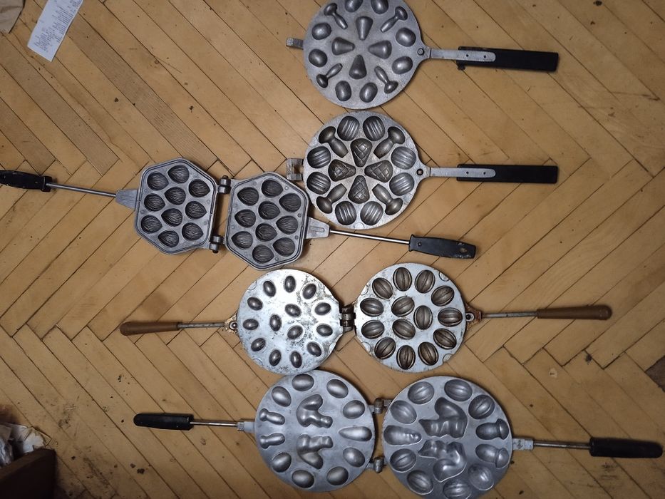 Формочки для печива Горіх, формы Орех чугун