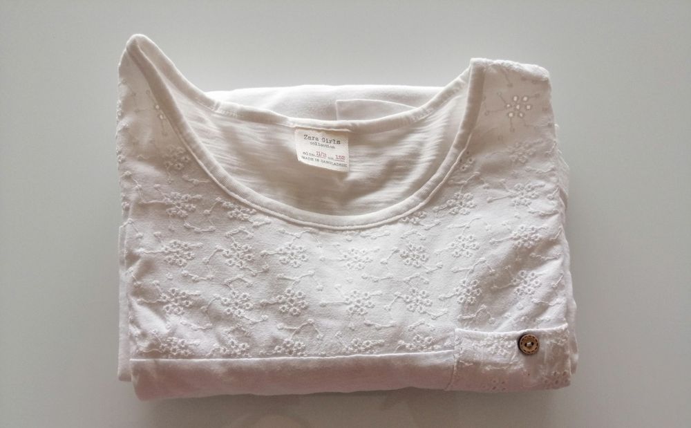 Camisola de manga comprida branca