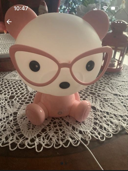 Lampka Miś różowa