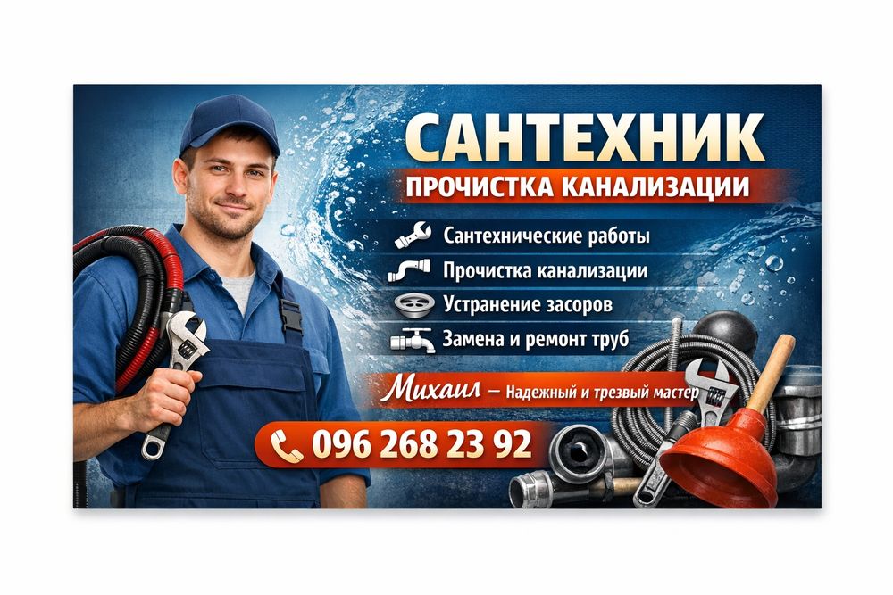 Прочистка канализация, Механическим способом Недорого