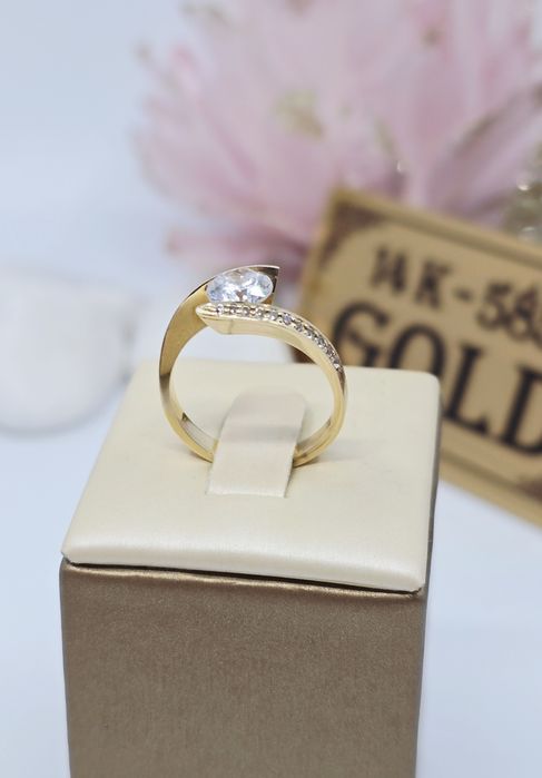 Złoty pierścionek próba 585 14k Używany