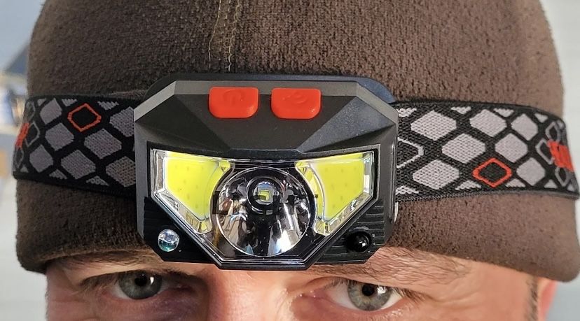 Налобний ліхтарик сенсор руху акумуляторний