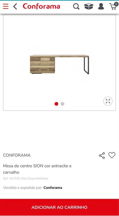 Mesa de centro em madeira