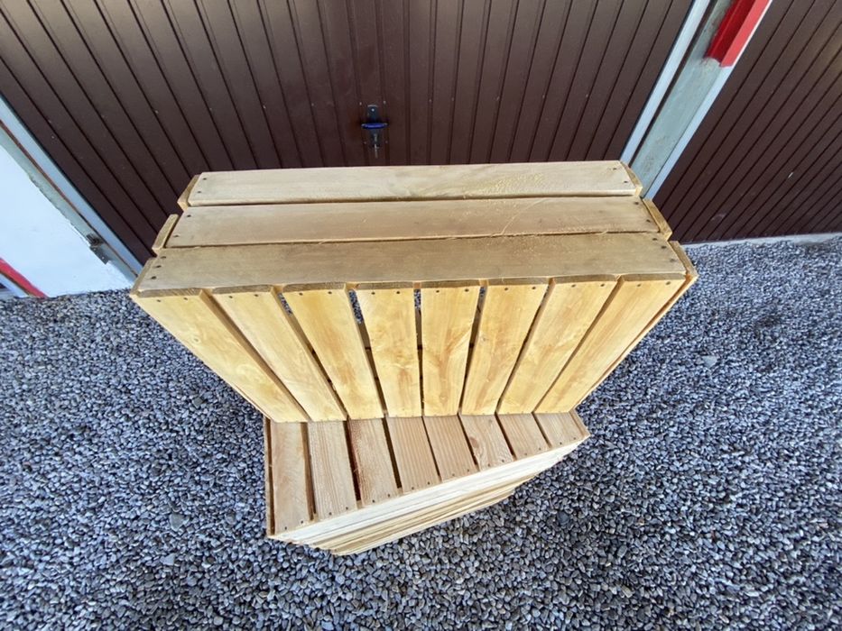 Nowe drewniane skrzynki sosnowe do lokalu, na meble, dekoarcyjne