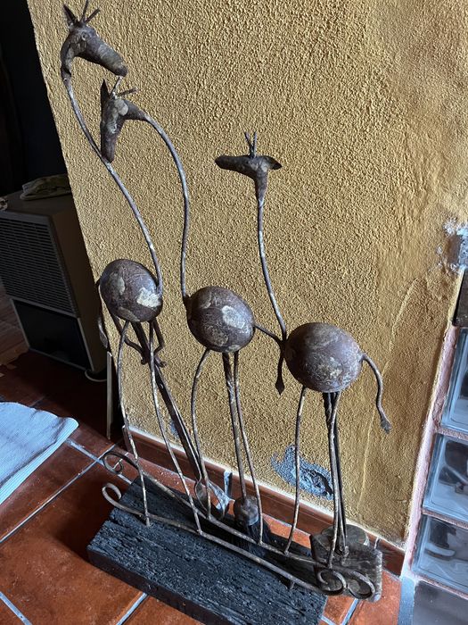 Conjunto lareira original girafas