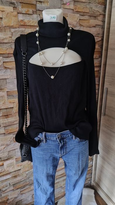 Prążkowany golf z długim rękawem rozmiar xl plus size. Nowy z metką