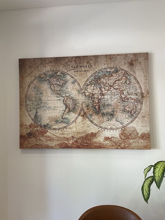 Printed World Map64740138397314121