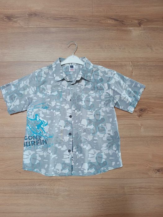 9-10lat 140cmhawajska koszula z krótkim rękawem meska chlopieca bluzka