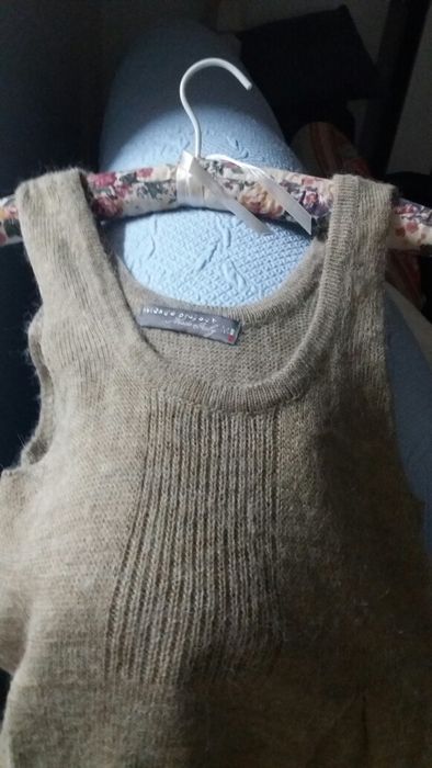 Vestido tunica ,  ,bege em malha"Friday project" Made in Italy