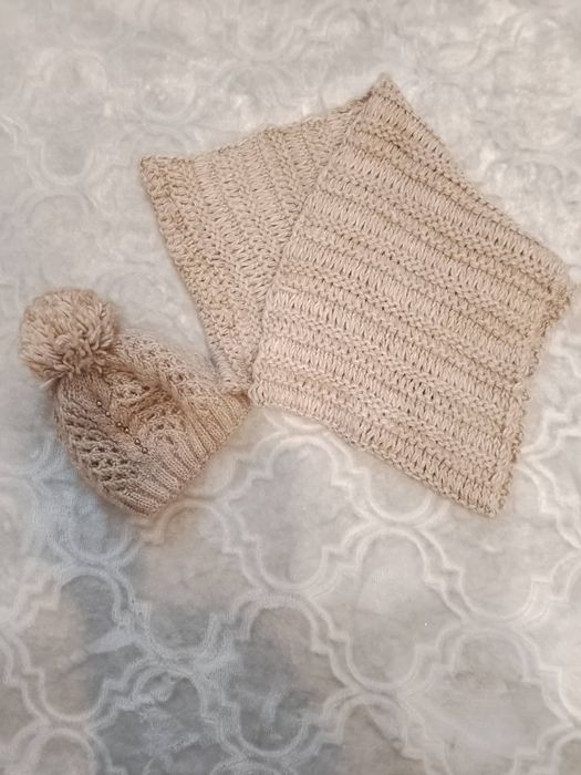 Komplet zimowy damski z wełną