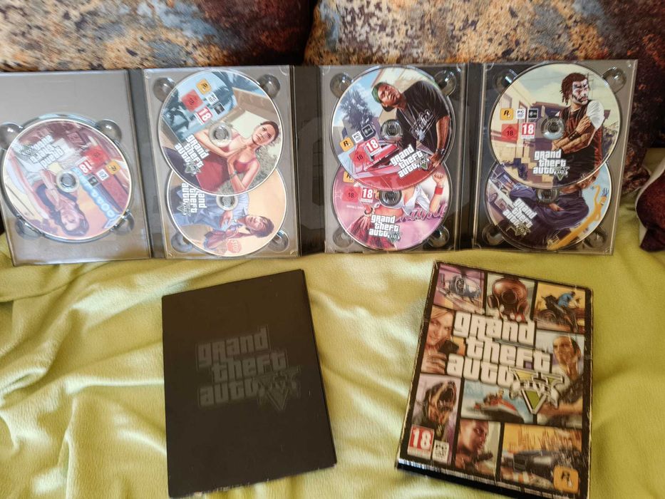 Gra Komputerowa Grand Theft Auto GTA V 5 PL Polska Wersja Językowa PC PREMIEROWA, Używana, Stan Bardzo Dobry Edycja Limitowana WYDANIE PUDEŁKOWE