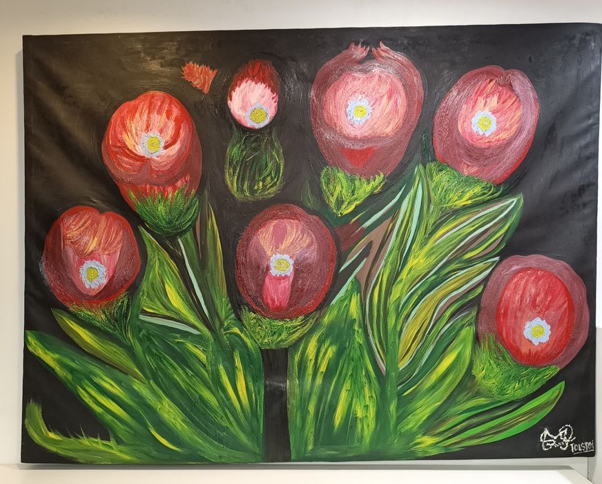 Pintura em tela flores