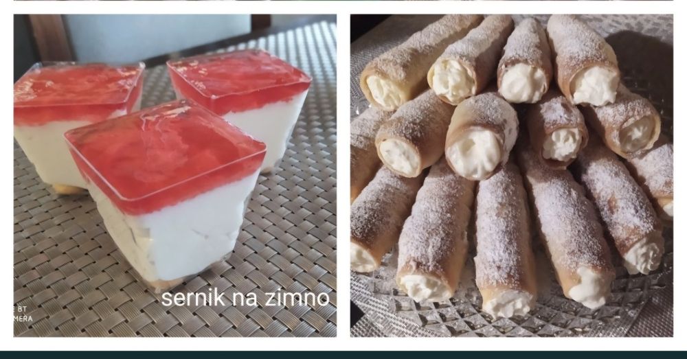 Torty,Mini deserki, ciasta domowe,rurki z kremem