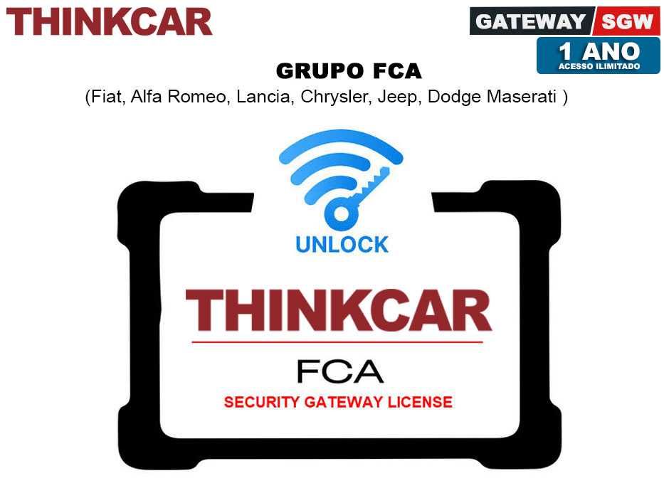 ThinkCar Acesso SGW Gateways Maq Diagnóstico FCA Renault Mercedes VAG