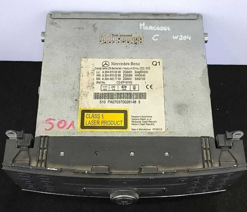 Rádio / Auto Rádio A2048700090 - MERCEDES-BENZ C-CLASS