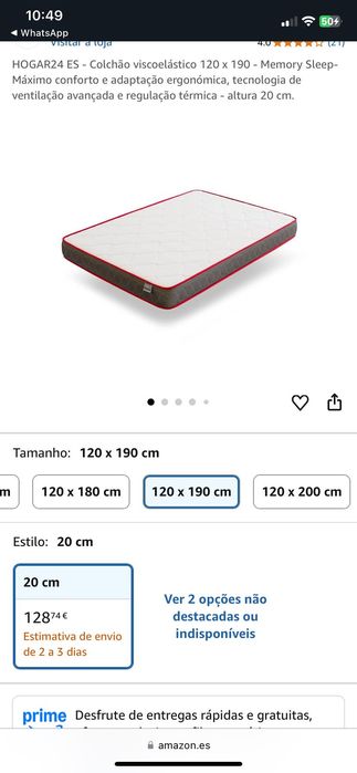 Colchão praticamente novo