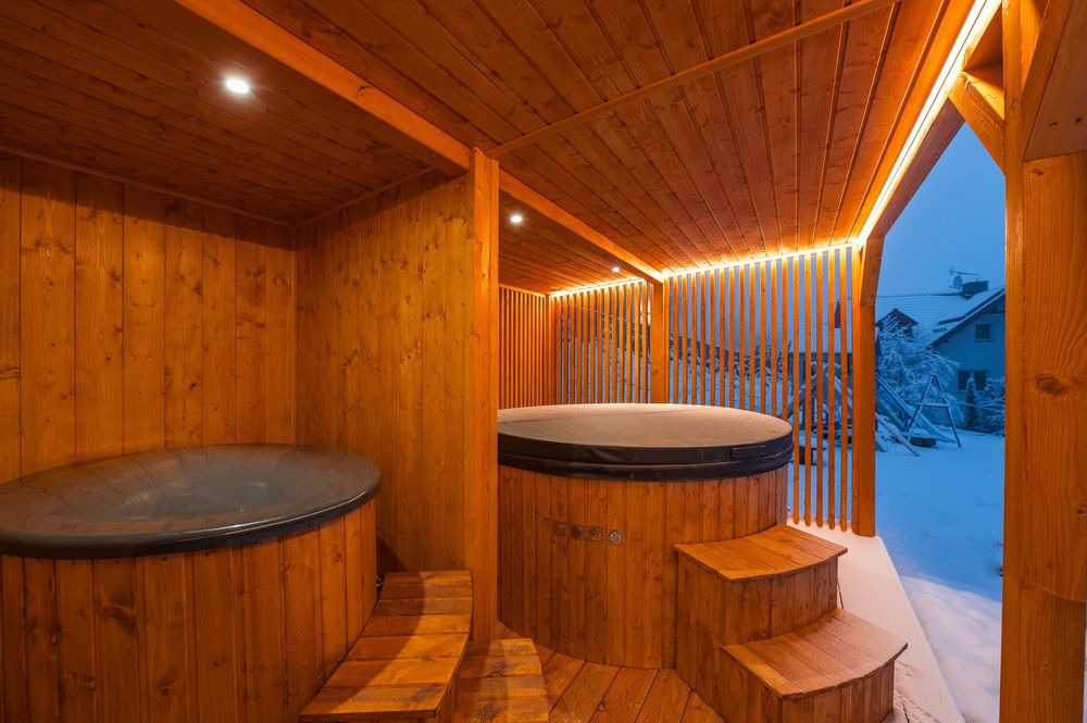 Sauna Optimal z tarasem i zabudowa 44900