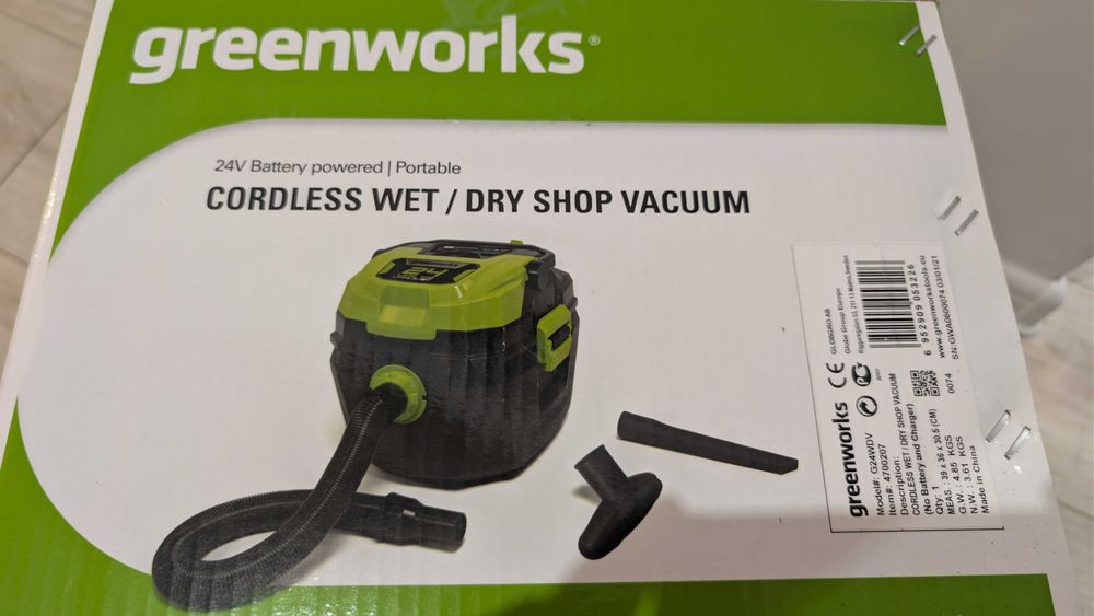 Greenworks przenośny odkurzacz akumulatorowy