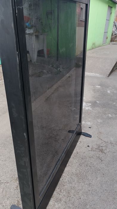 Biombo Preto com 2 vidros