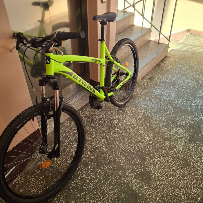 Rower mtb zielony kolor btwin