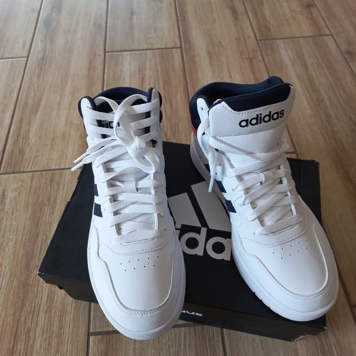 Męskie  buty sportowe-adidas-39 1/3-HOOPS 3,0 MID