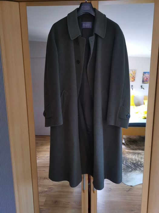 Płaszcz wełniany męski BUGATTI ciemno - zielony, roz. 52 używany