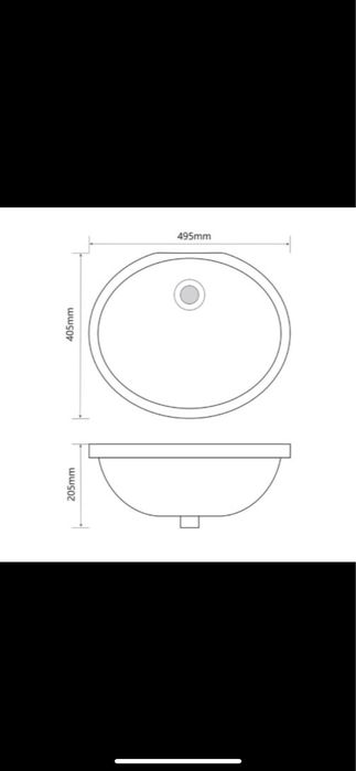 Руковина врізна нова