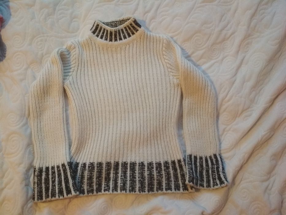 Sweter ciepły wełniany r.34