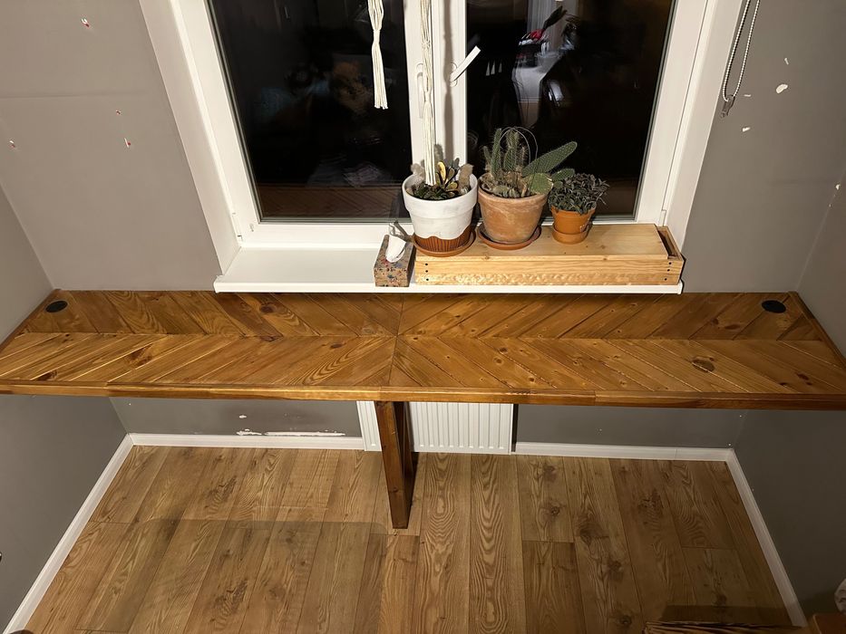 Blat sosnowy w jodełkę/biurko