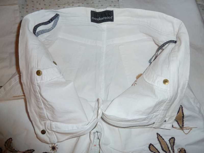 Jeans novas brancas perna larga Roccobarocco W29 - SALDO