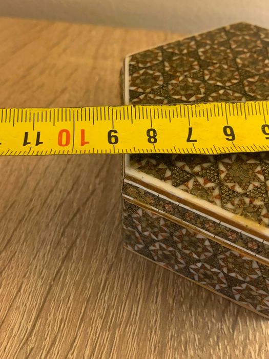 ozdobne drewniane pudełko, intarsjowane, BOHO Vintage