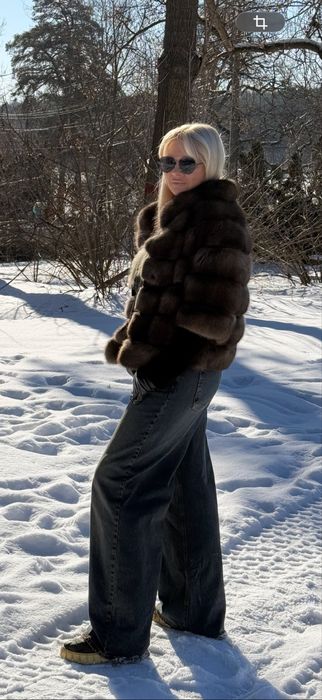 Соболь шуба баргузин седина 4   Италия не норка норковая