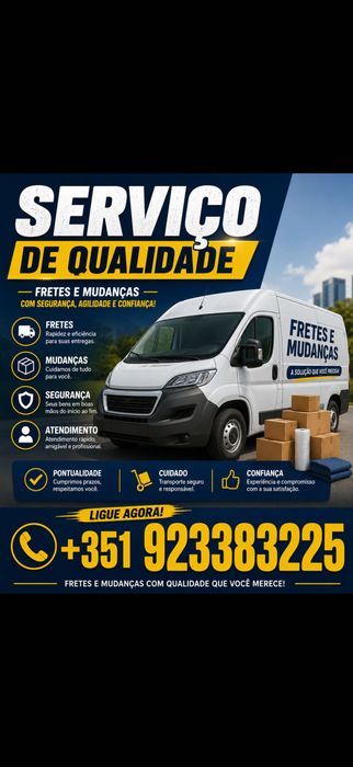 Fretes e mudanças, preço acessível, serviço de qualidade