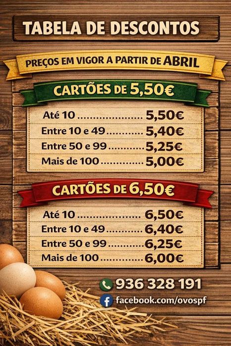 Ovos Frescos – Cartões de 30 Ovos (Qualidade Garantida)