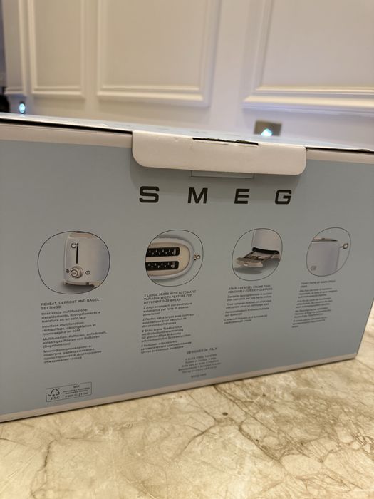Тостер Smeg чорний великий